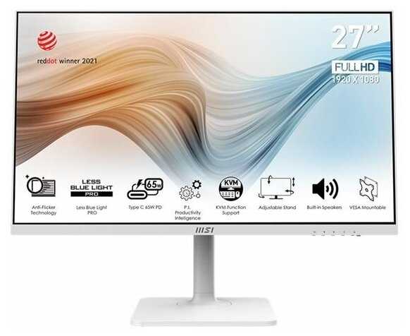 Монитор MSI Modern MD272PW, IPS, Flat, 1920x1080, 75Hz, Adaptive-Sync (3PB1)