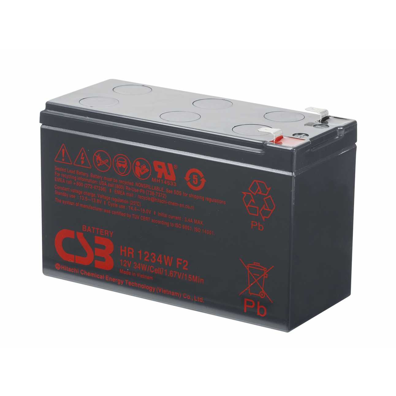 Аккумуляторная батарея CSB HR 1234W 12В фотография 17