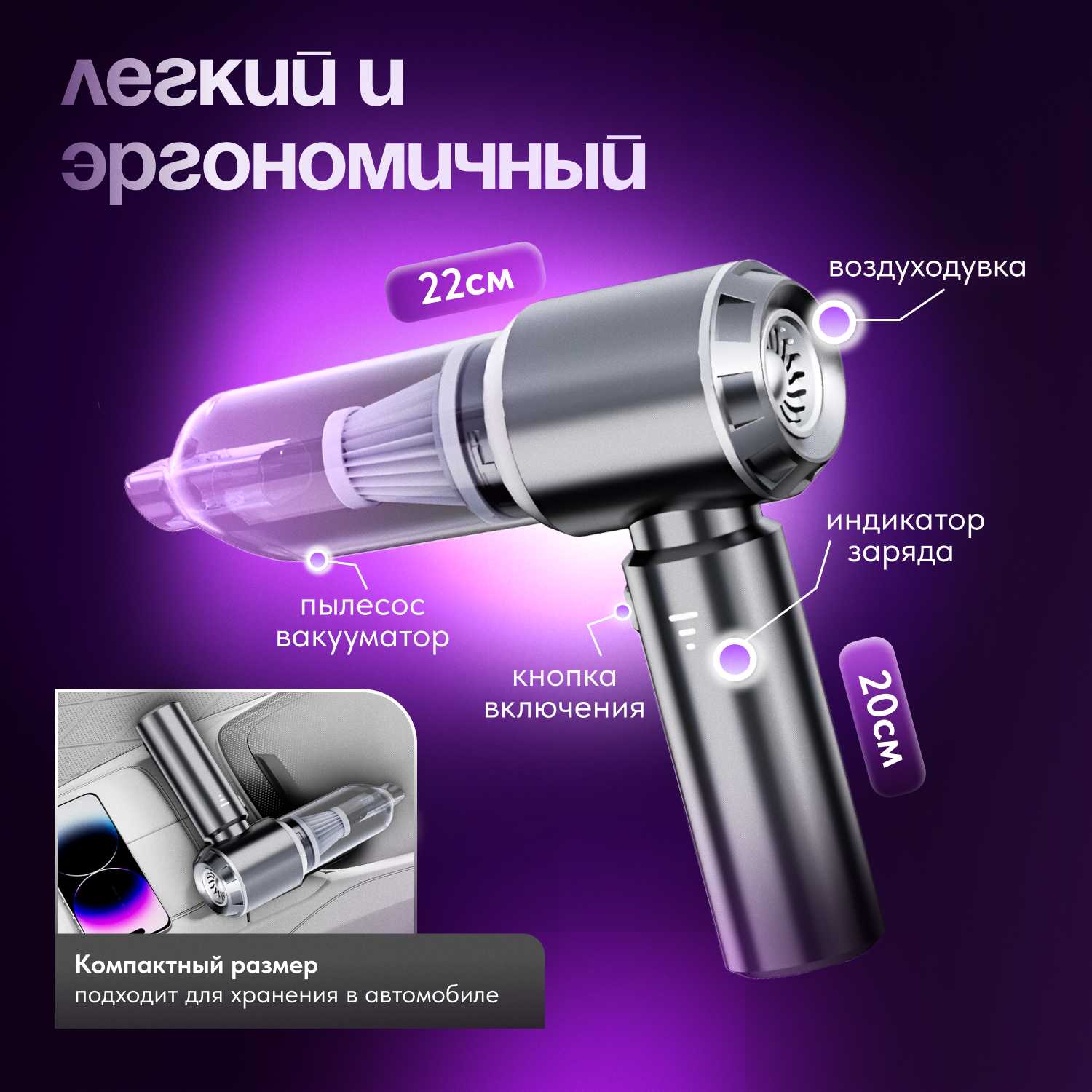 Беспроводной ручной пылесос Suitu фотография 3