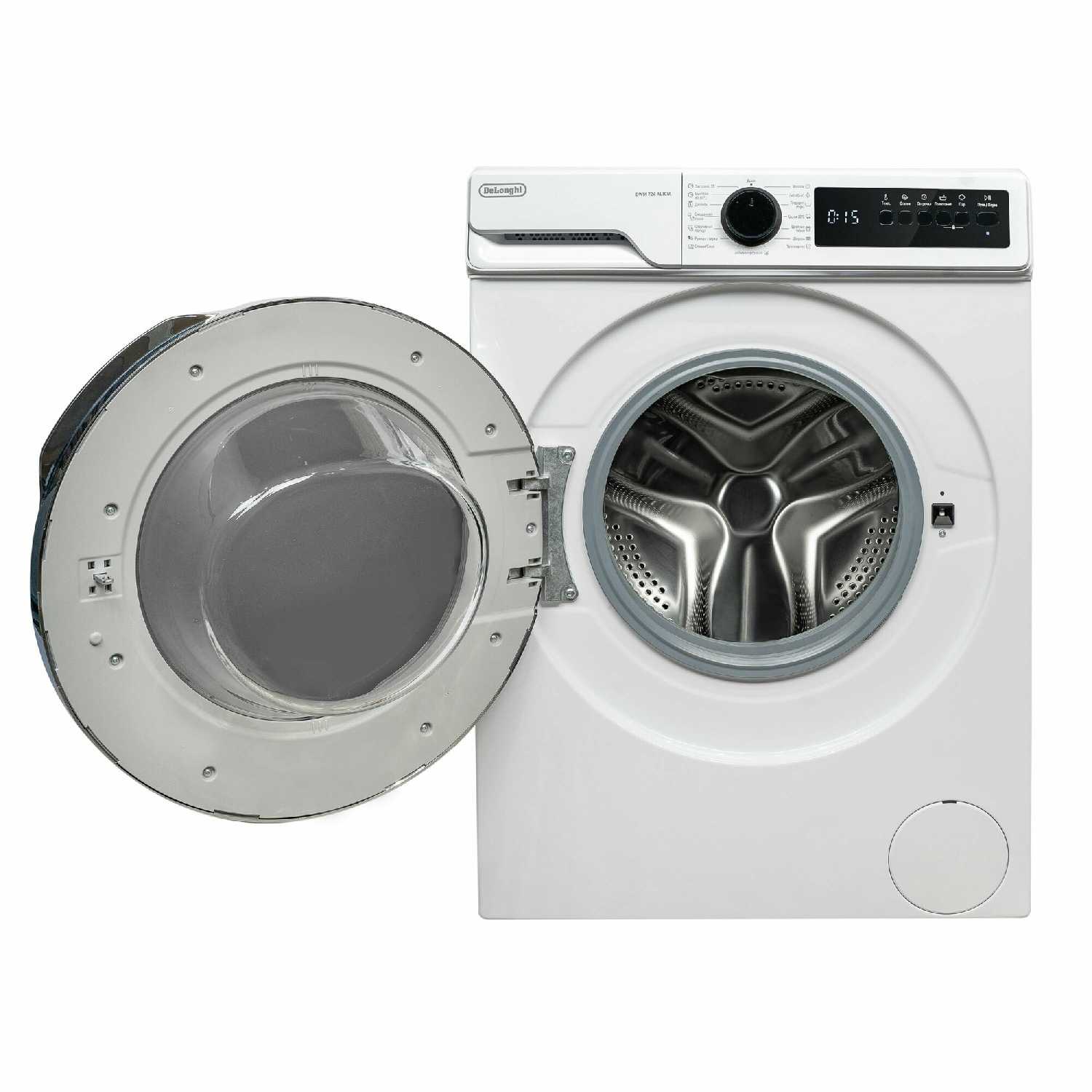 Стиральная машина DeLonghi DWM 825 V ALICIA 56 см, 8 кг, отсрочка старта, 15 программ, половинная загрузка Eco-Logic, с функцией пара фотография 14