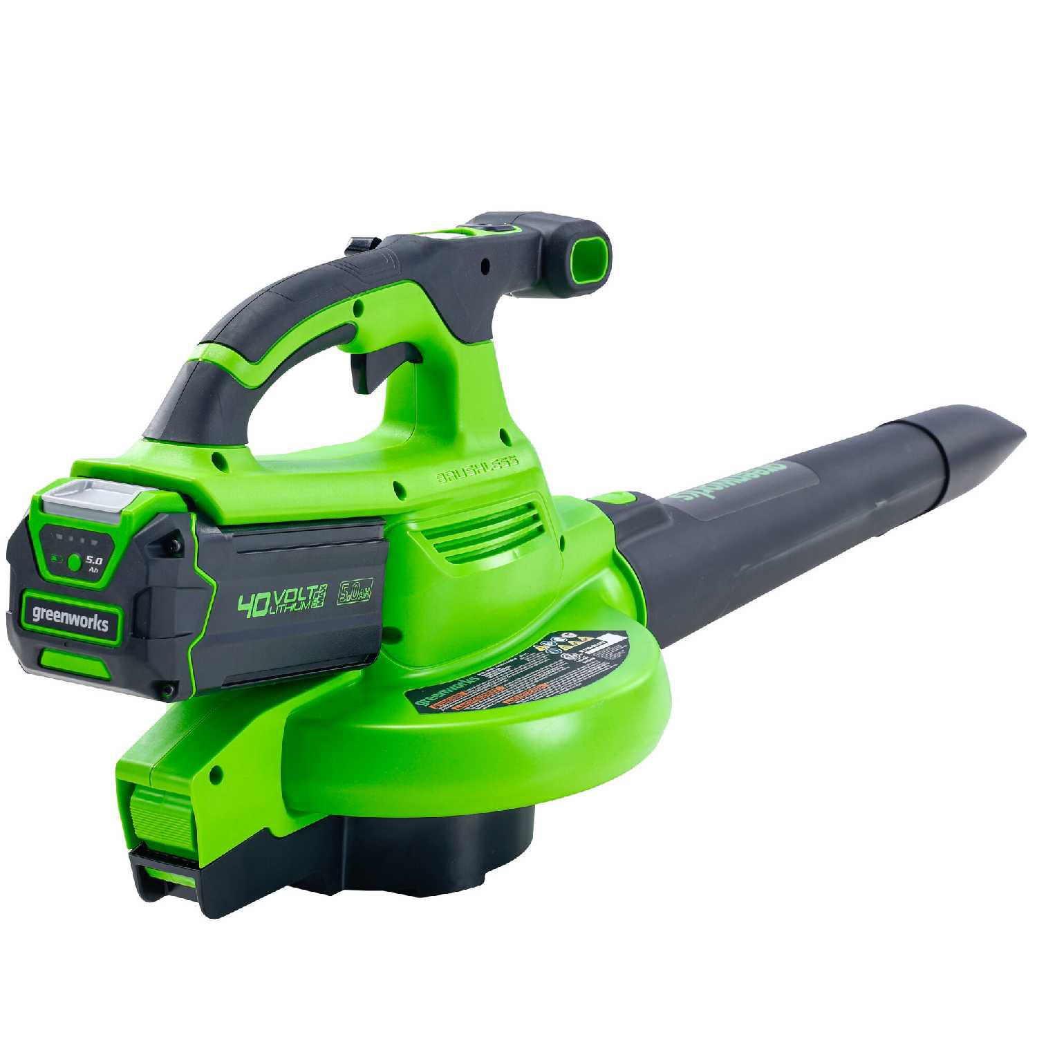 Воздуходув-Садовый Пылесос Greenworks [2406907, 40V, бесщеточный, без АКБ и ЗУ] фотография 9
