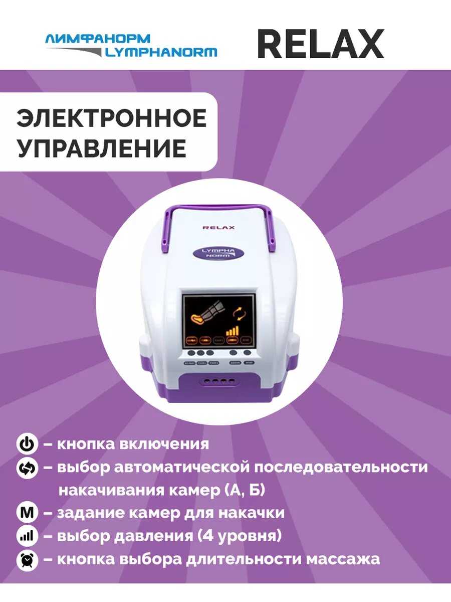 Массажёр Lymphanorm LymphaNorm RELAX L [4 канала, 2 режима] фотография 1