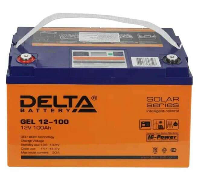 Аккумуляторная батарея DELTA Battery GEL 12-100 (12В) фотография 13