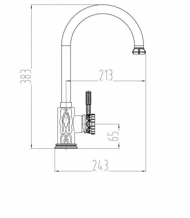 Смеситель MILACIO MC.502. BR, бронза ( коллекция Villena ) фотография 8