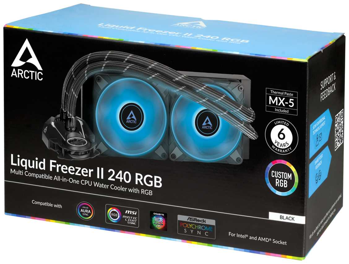 Система водяного охлаждения для процессора Arctic Liquid Freezer II - 240 RGB фотография 6