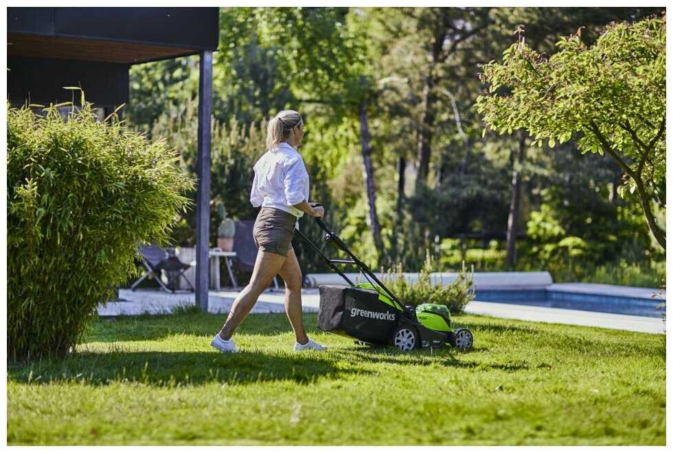 Аккумуляторная газонокосилка Greenworks G24X2LM41 (2512607) фотография 19