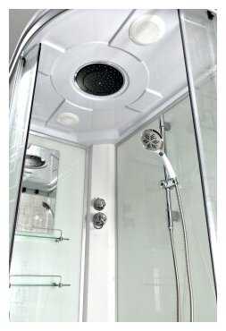 Душевая кабина Deto Em EM1511 L гм 110 x 80 см, с крышей, с гидромассажем EM1511LGM фотография 3
