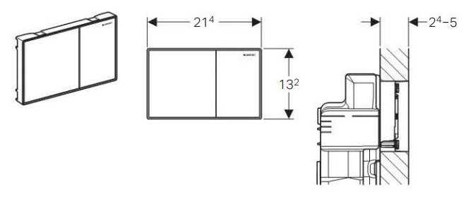 Кнопка смыва GEBERIT 115.640.SI.1 Sigma 60 фотография 1