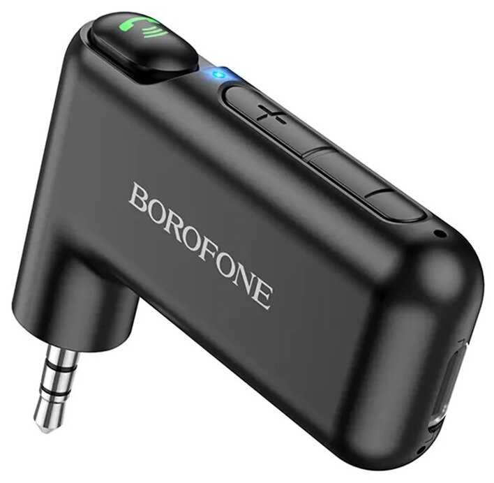 Автомобильный Bluetooth AUX адаптер Borofone BC35, автомобильный Bluetooth адаптер для музыки и громкой связи. фотография 2