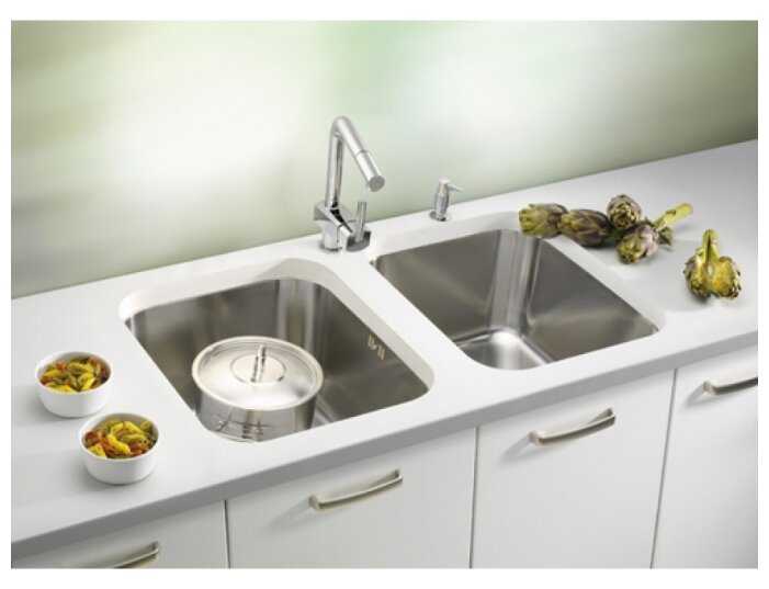 Мойка ALVEUS VARIANT 10 MONARCH GOLD 480X400X180 в комплекте с выпуском без сифона фотография 2