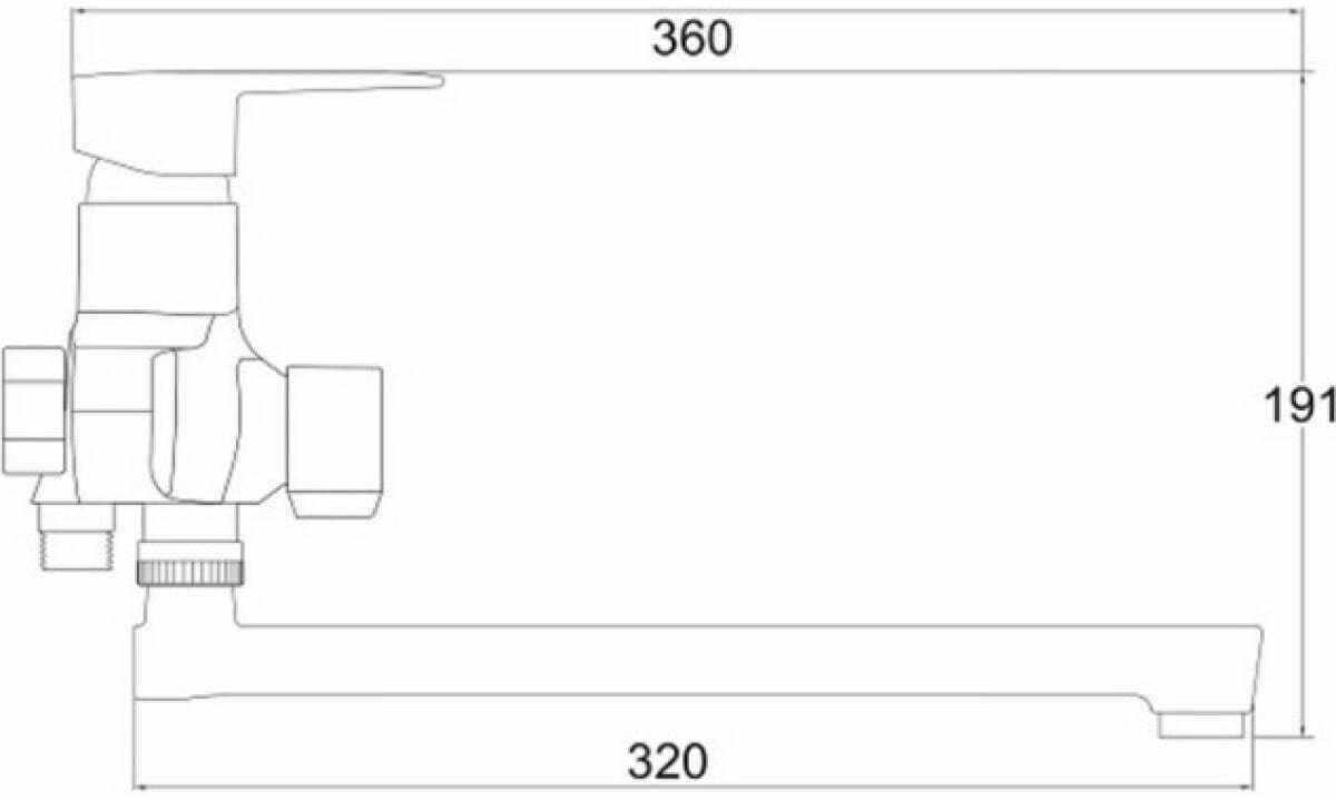 Смеситель для ванны Ростовская Мануфактура Сантехники PL6CH-006E фотография 23