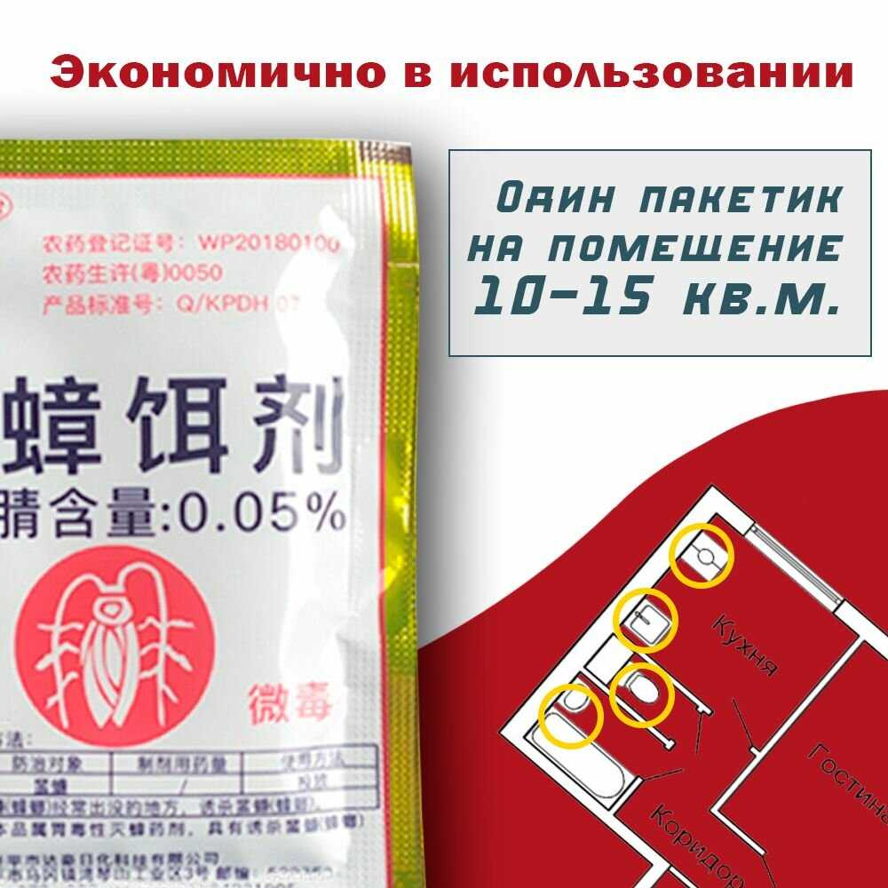 Средство от тараканов Дахао Дахао (50 пакетов) фотография 2