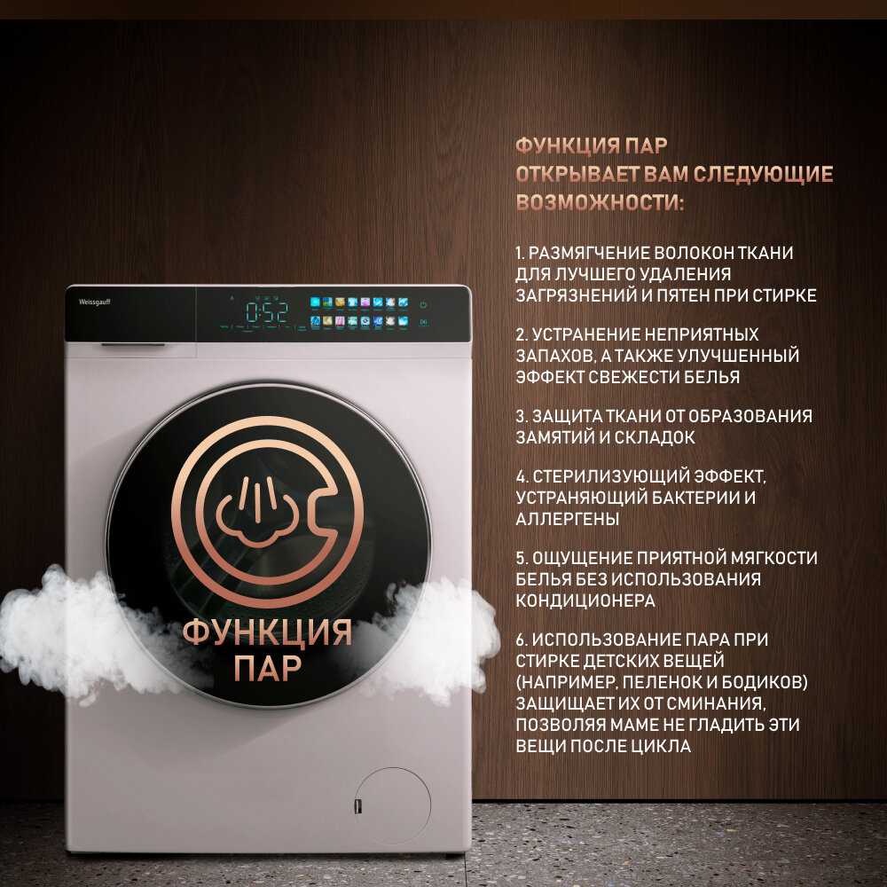 Стиральная машина Weissgauff WMD 999 Inverter Steam фотография 6