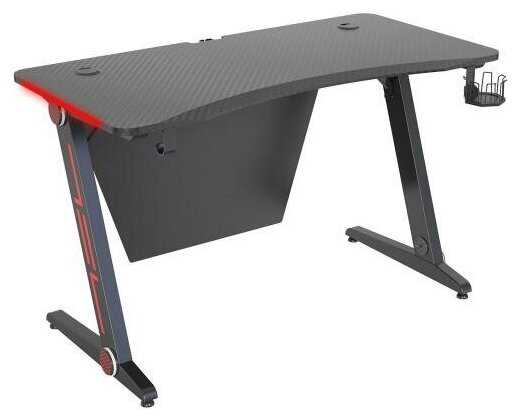 Стол игровой Cactus CS-GTZ-BK-CARBON-RED столешница МДФ карбон каркас черный фотография 7