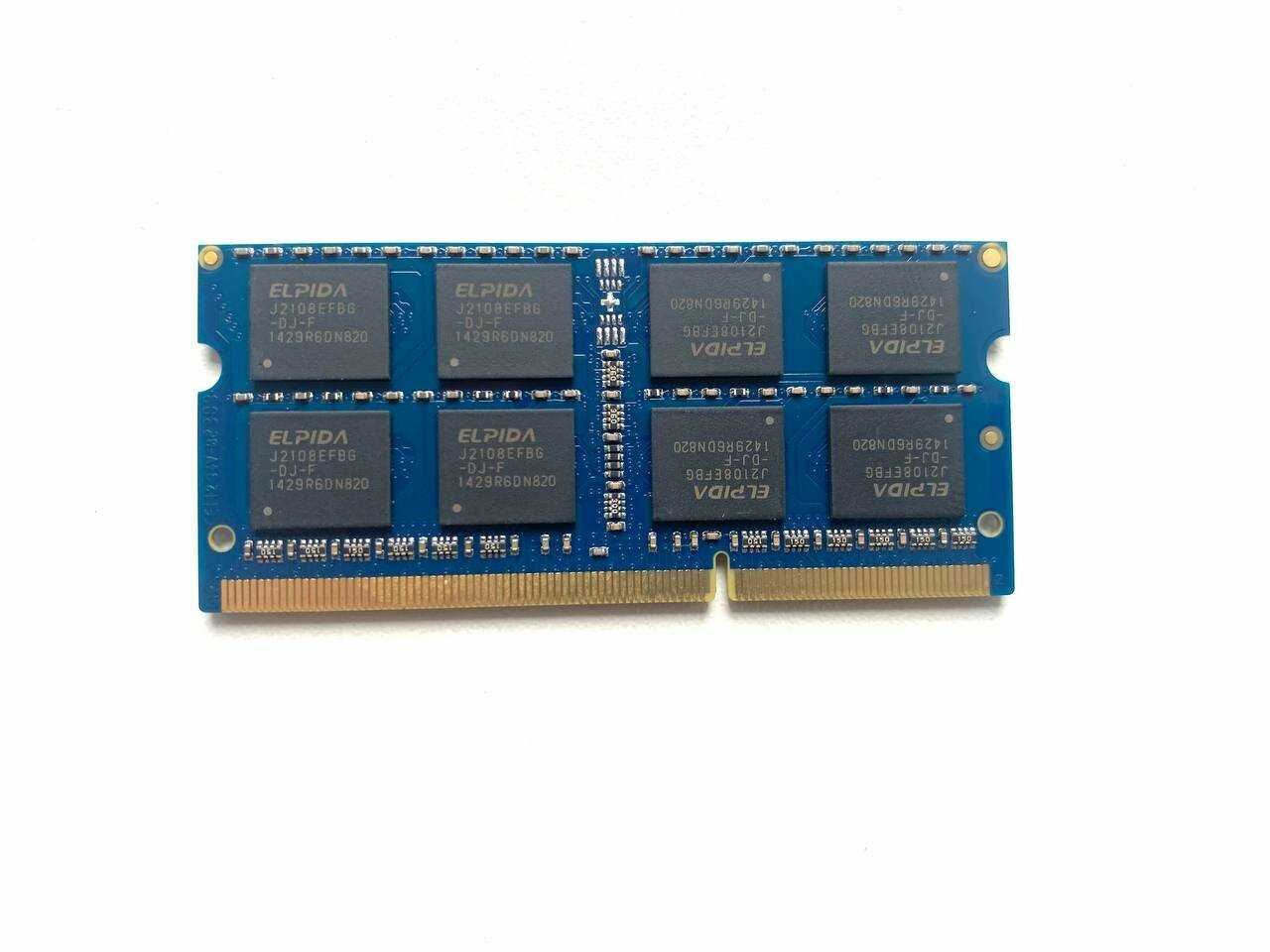 Оперативная память ELPIDA DDR3 4GB 1333Мгц 2Rx8 SODIMM (PC3-10600) фотография 3