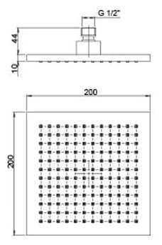Верхний душ Paini 50CR759TCASQE, хром фотография 1