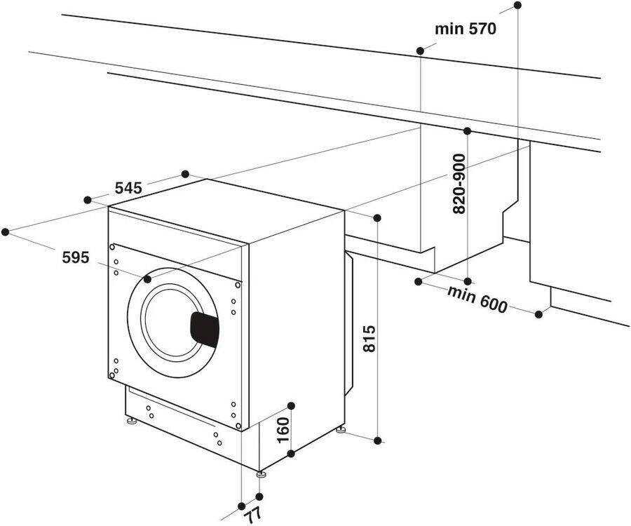 Встраиваемая стирально-сушильная машина Hotpoint-Ariston BI WDHT 8548 V (8548) фотография 12
