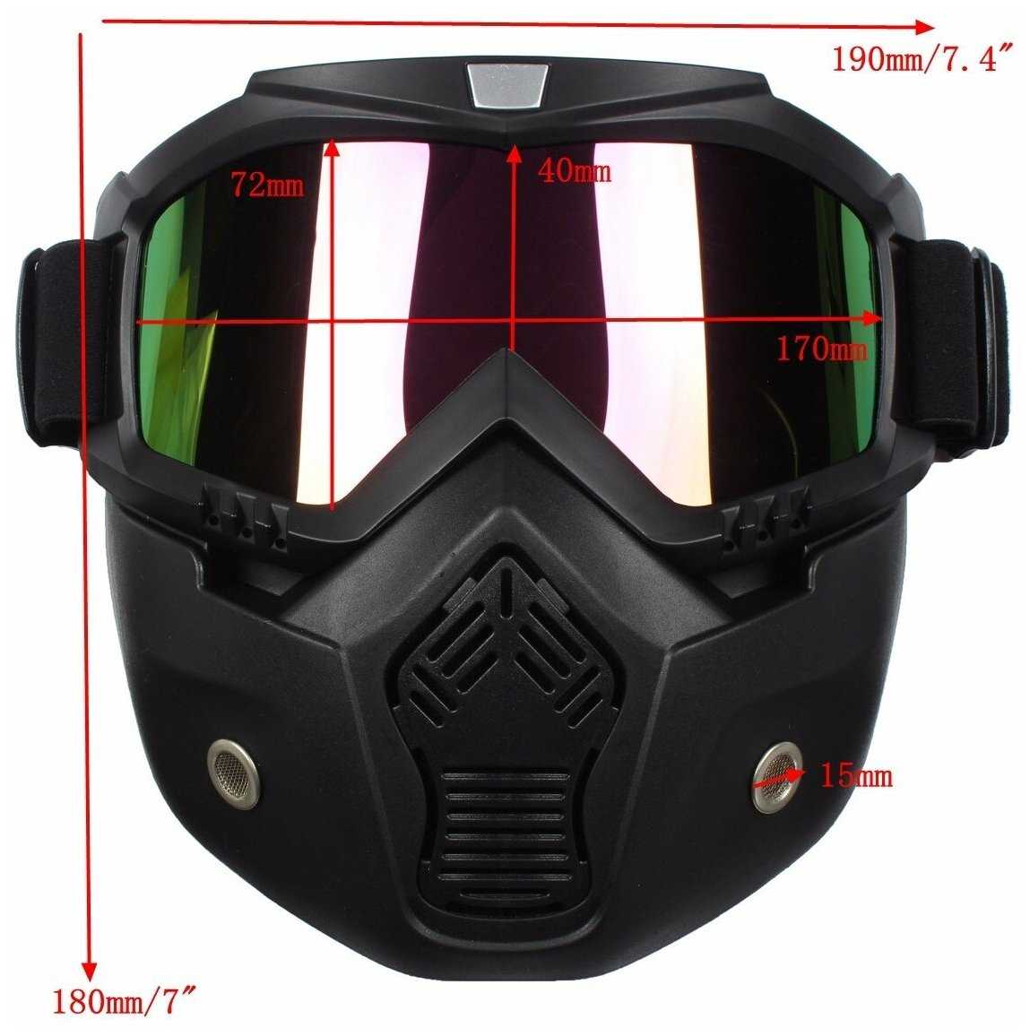 Маска на все лицо для мотоциклистов и велосипедистов. Ртуть. фотография 9