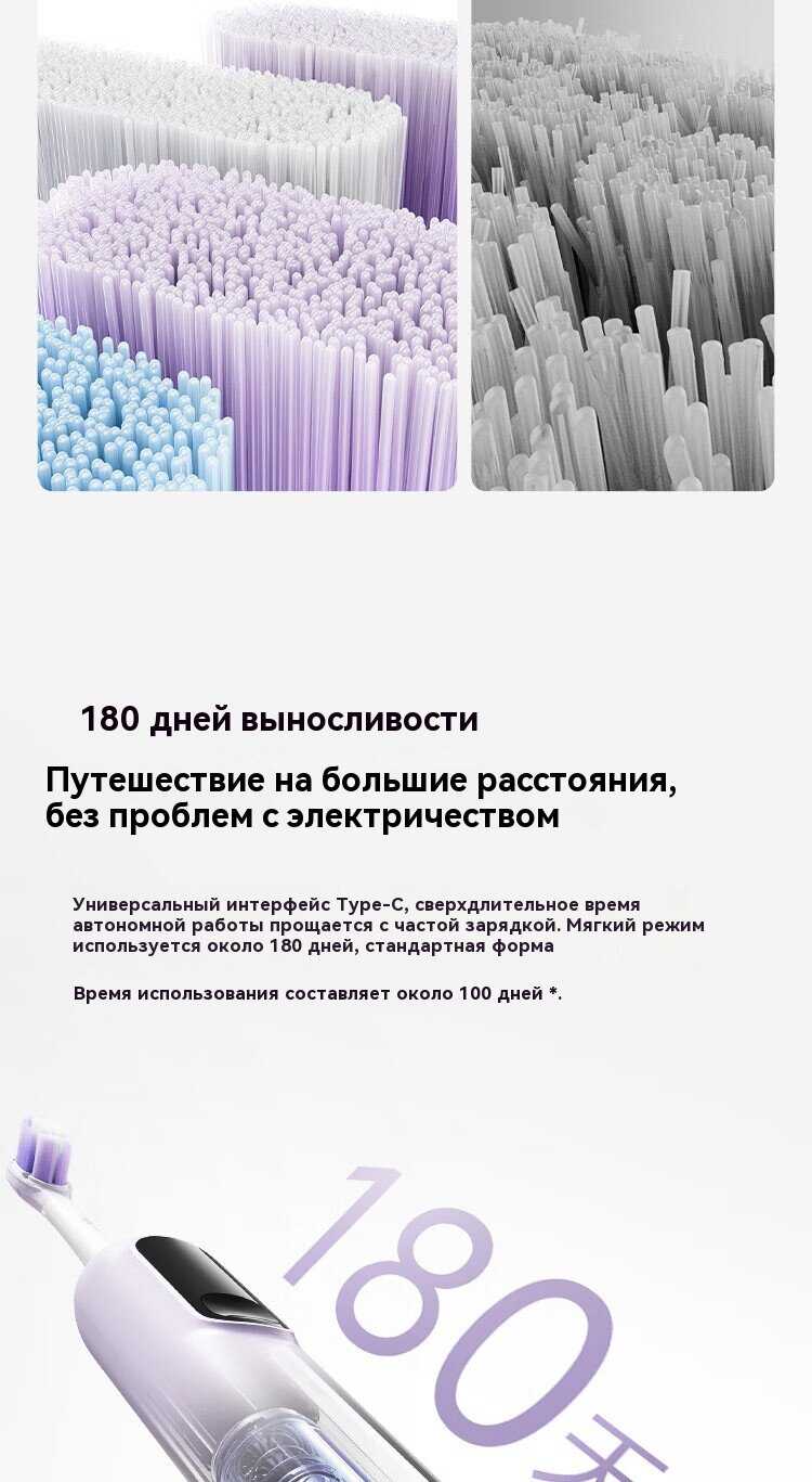 Электрическая зубная щетка Xiaomi Mijia Sonic Sweep Electric Toothbrush Pro (MES610) фотография 16