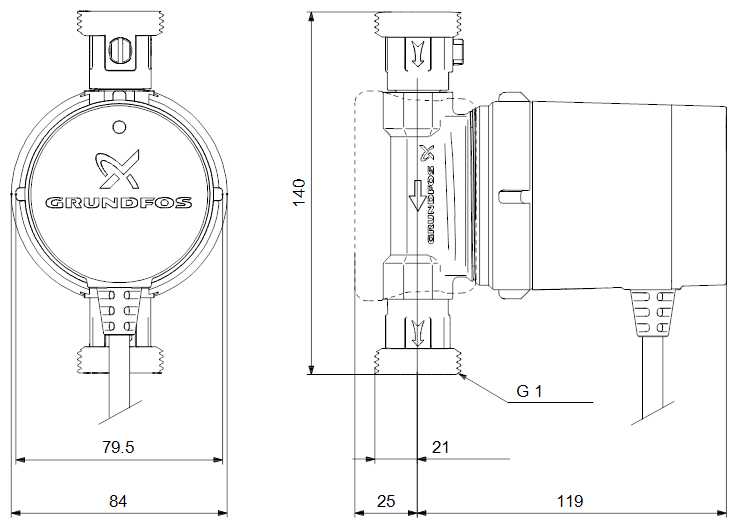 Циркуляционный насос Grundfos COMFORT 15-14 BX PM (7 Вт) фотография 13