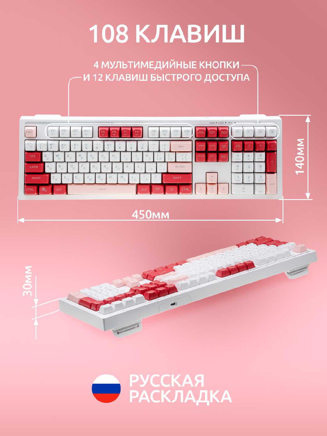 Игровая клавиатура Dendy Gundam PX-708-G фотография 15