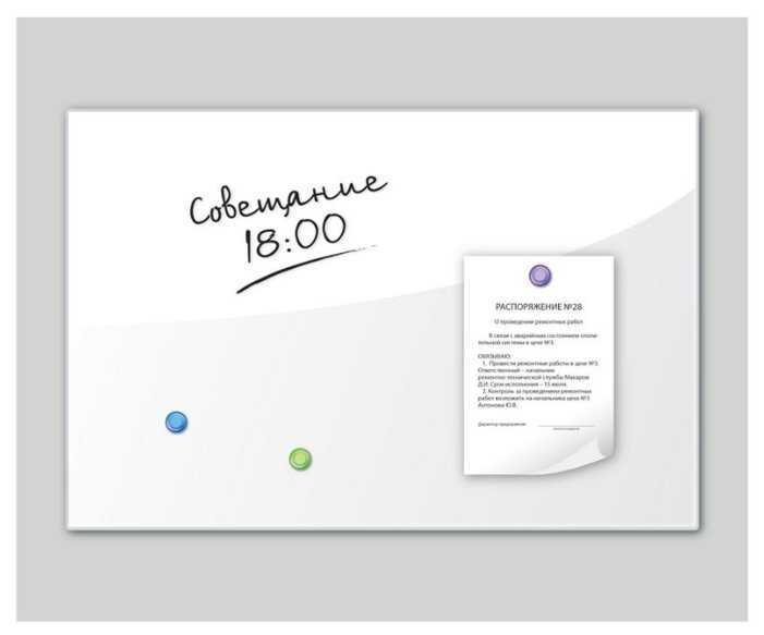 Доска стеклянная магнитно-маркерная BRAUBERG 236744 40х60 см фотография 1