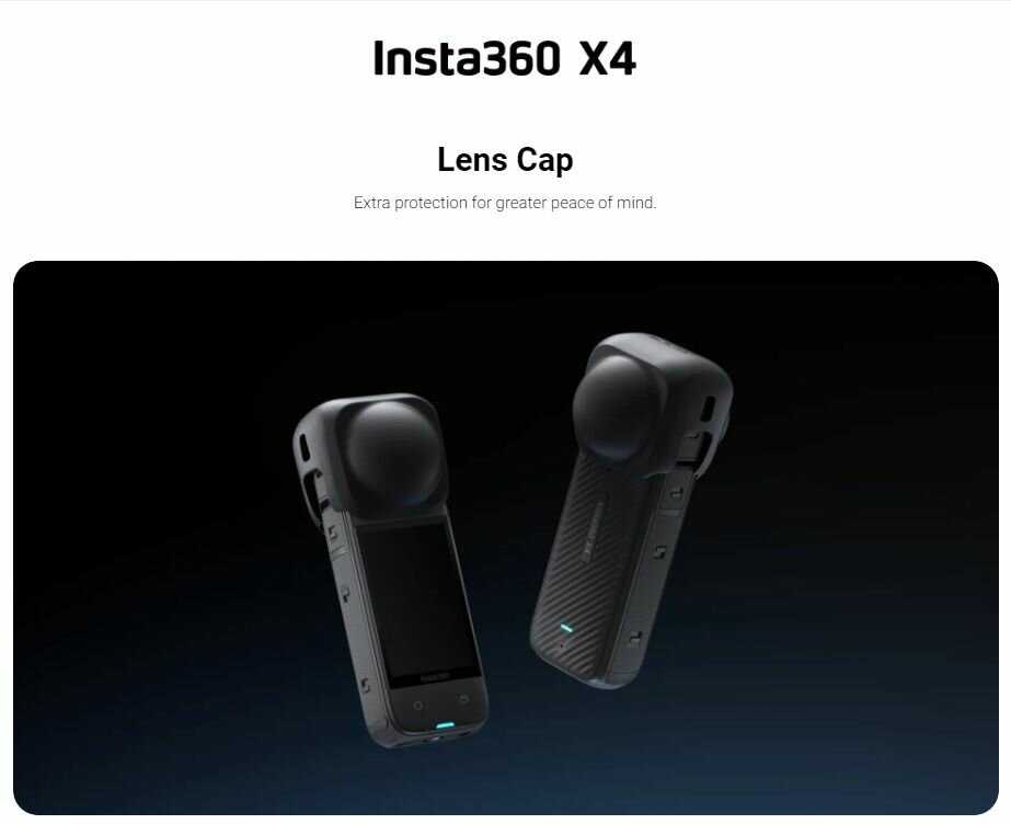 Крышка объектива Insta360 Lens Cap for X4 фотография 6