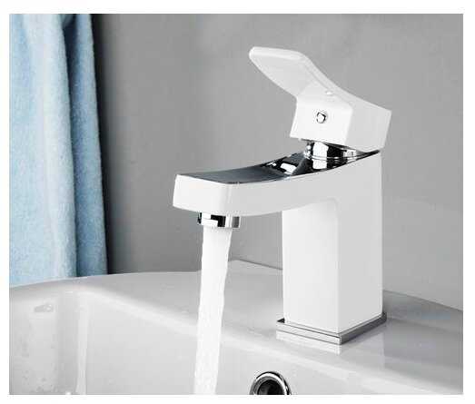 Смеситель для раковины (умывальника) WasserKRAFT Aller 1063 white, рычажный фотография 1