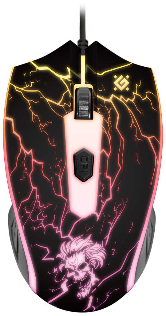Проводная игровая мышь Defender Thunderbolt GM-925 4 кнопки,1200-7200dpi