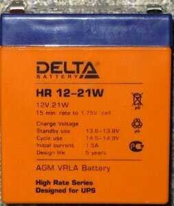 Аккумуляторная батарея DELTA HR 12-21W (12В) фотография 10
