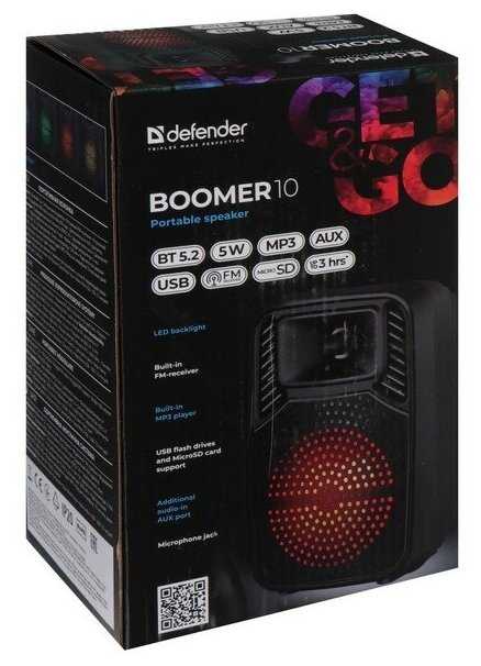 Портативная колонка Defender Boomer 10 (5Вт) фотография 10