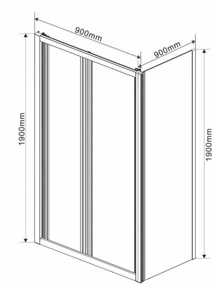 Душевой уголок Garda VSR-1G9090CH, 900*900, хром, стекло шиншилла фотография 7
