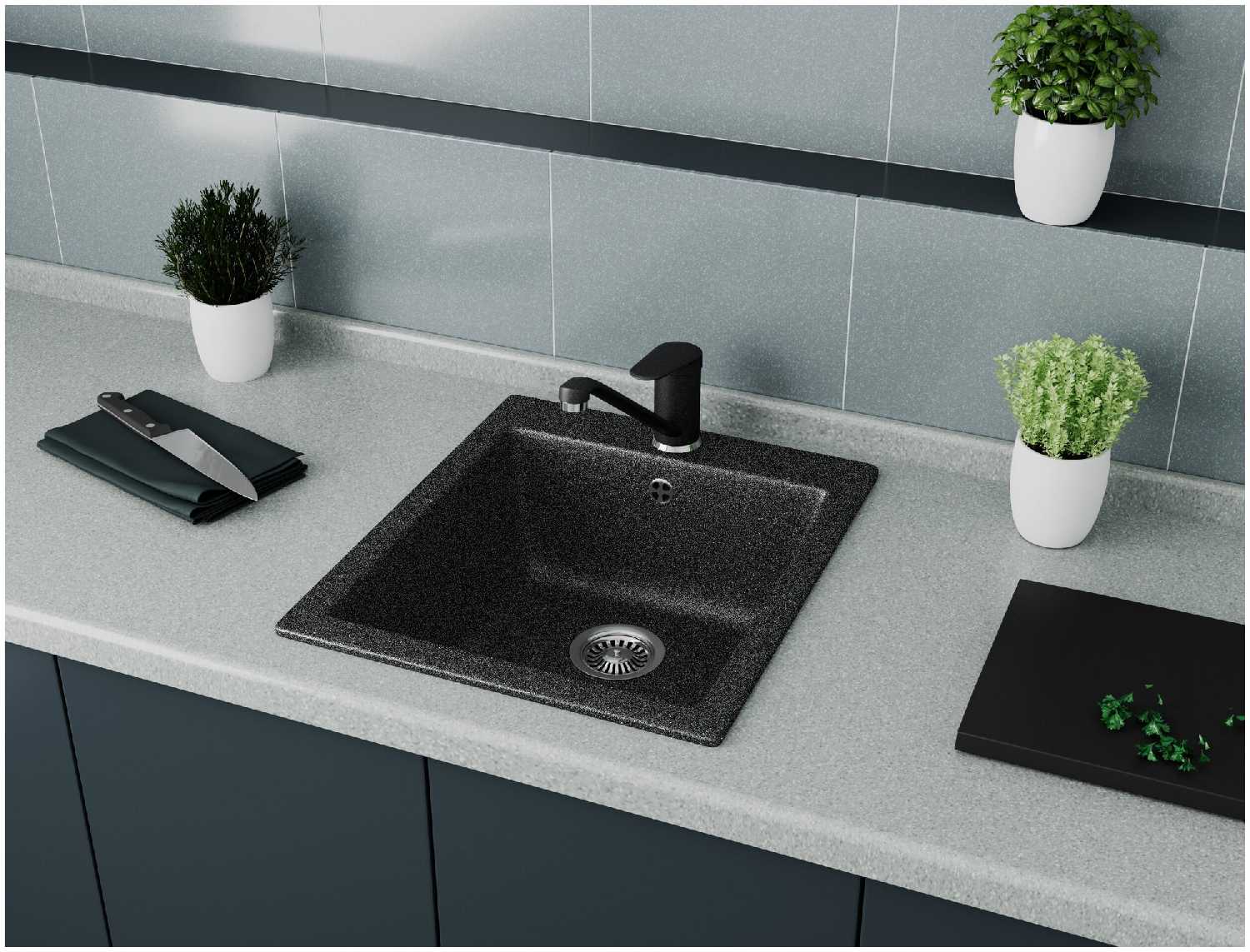 Врезная кухонная мойка GreenStone GRS-17 фотография 13