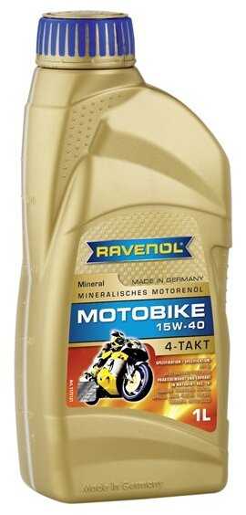 Синтетическое моторное масло RAVENOL Motobike 4-T Mineral 15W-40