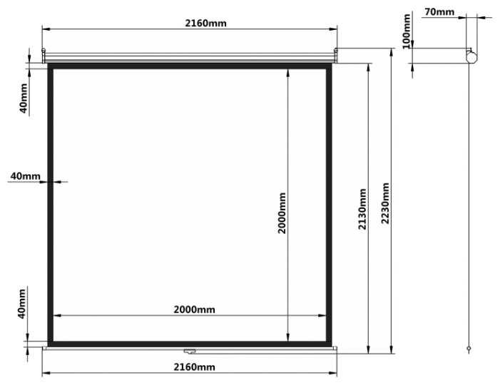 Рулонный матовый белый экран BRAUBERG Wall 236727 фотография 8