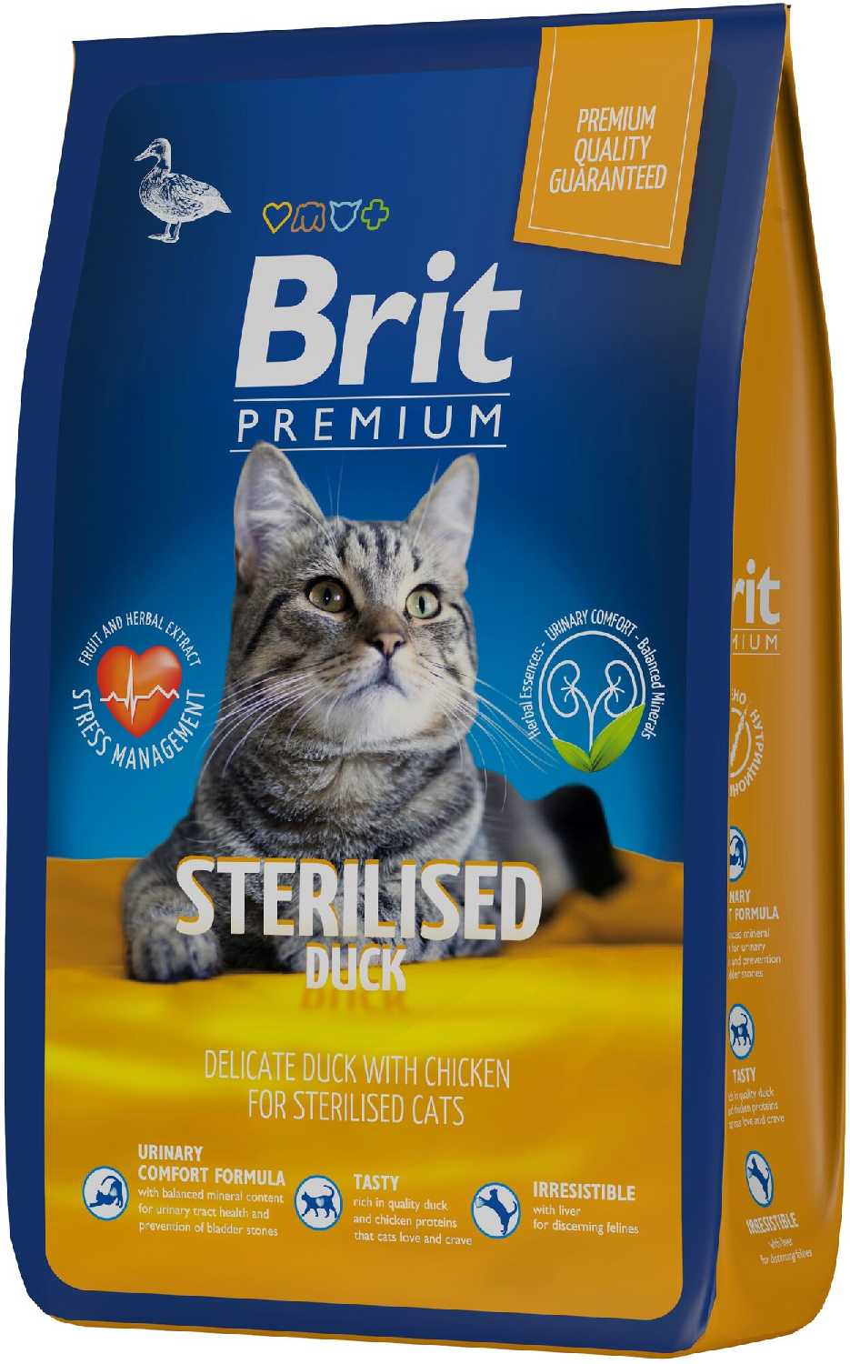 Корм Brit Premium Sterilised с уткой и курицей