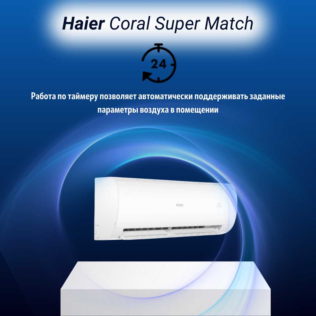 Мультисплит-система Haier Coral Super Match (AS20PS1HRA-M + AS25PS1HRA-M / 2U40S2SM1FA) фотография 6