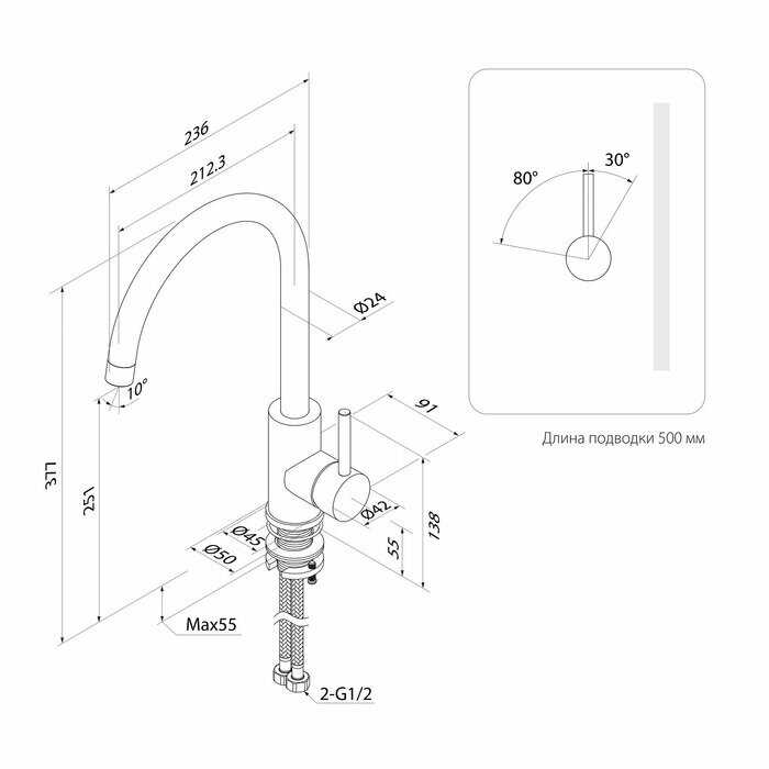 Смеситель IDDIS Kitchen K05STJ0i05 фотография 11
