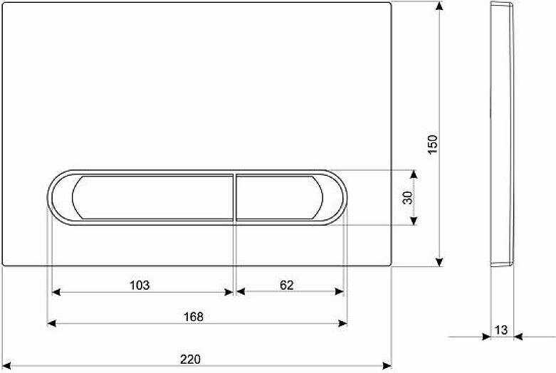 Кнопка смыва Cersanit Estetica (A64110) фотография 3