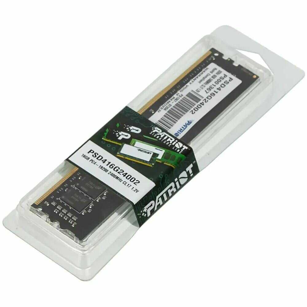 Оперативная память Patriot Memory SL 16 ГБ DDR4 DIMM (PSD416G24002) фотография 3