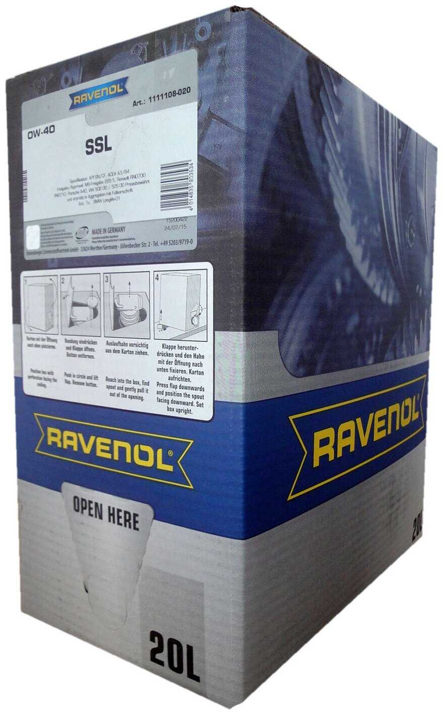 Полусинтетическое моторное масло RAVENOL Super Synthetik Oel SSL SAE 0W-40 фотография 5