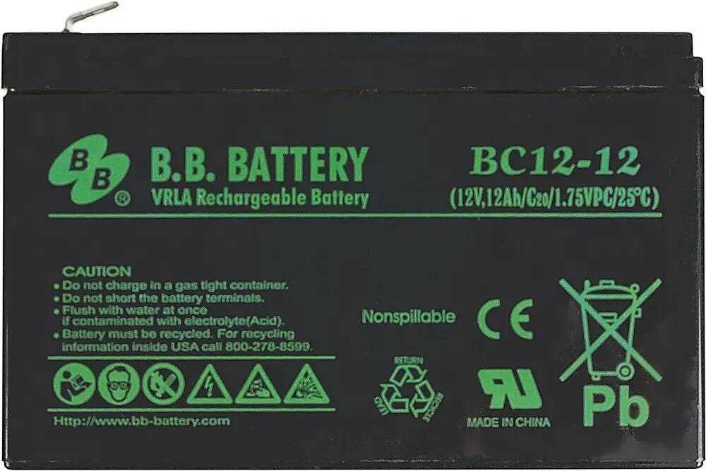 Аккумуляторная батарея B.B. Battery BC12-12 фотография 11