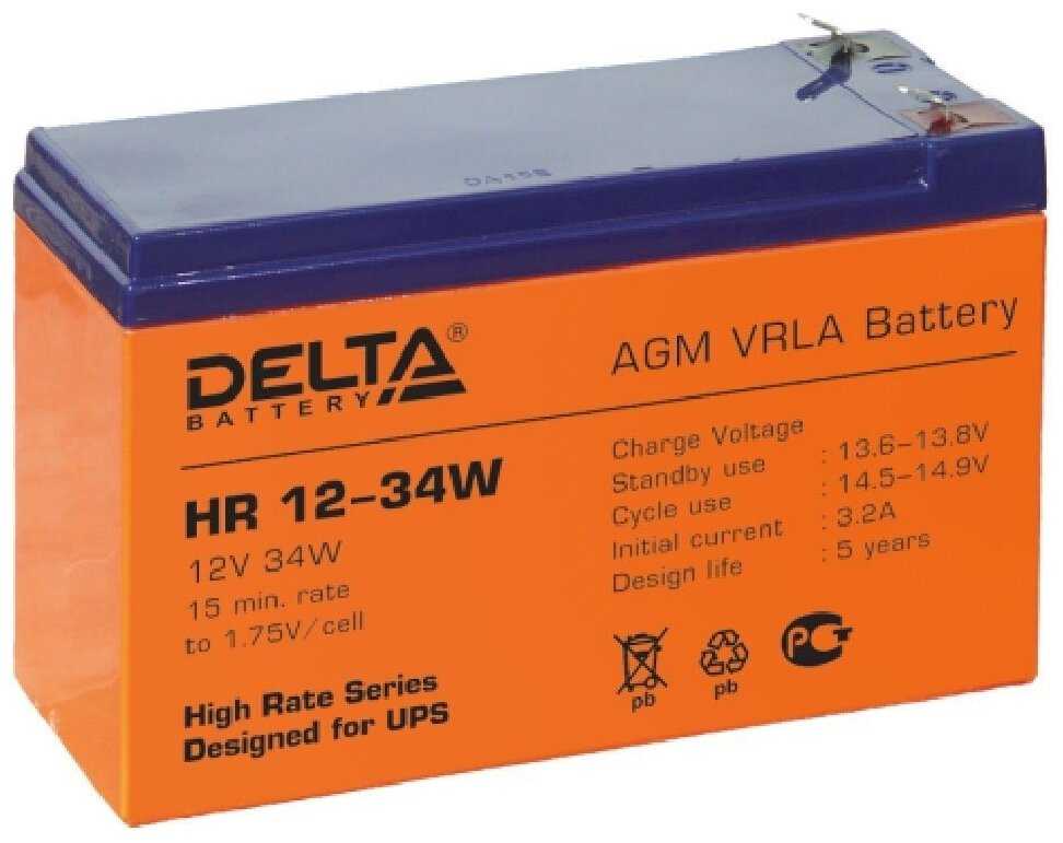 Аккумуляторная батарея DELTA HR 12-34W фотография 15
