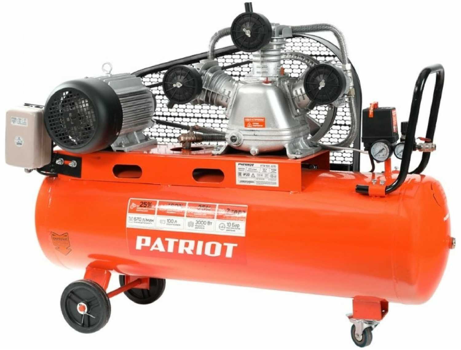 Компрессор PATRIOT PTR 100-670, 3 кВт