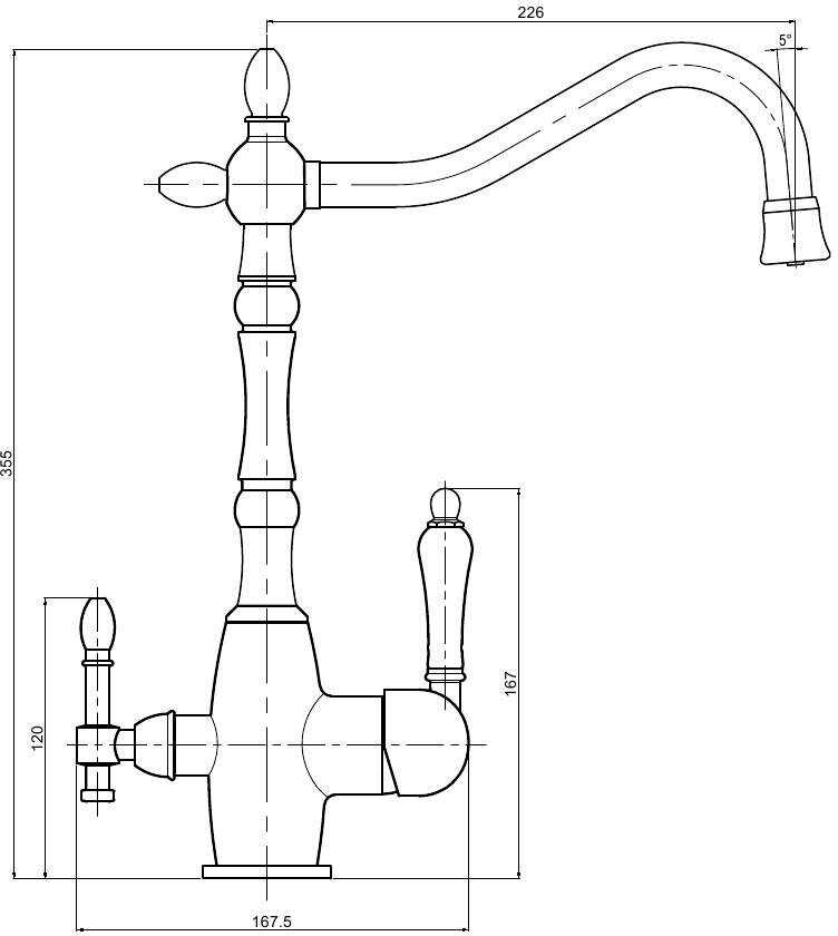 Смеситель для раковины MILACIO Castellon Ceramic MC.513 фотография 22