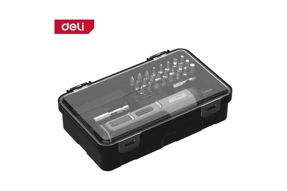 Отвертка аккумуляторная Deli Отвертка аккумуляторная прямая DL-DP04-E1B2 (3,6В, 2А/ч, 5Нм, реверс, подсветка, кейс) фотография 8