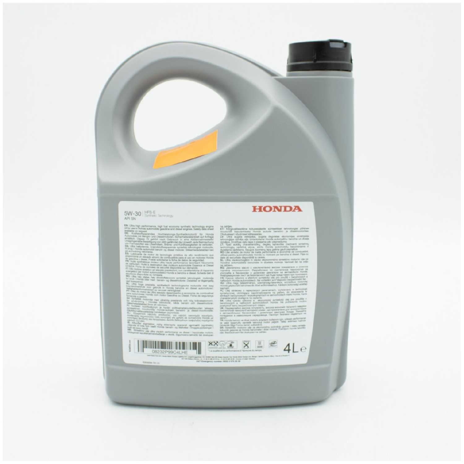 HONDA - 08232P99C4LHE масло моторное синтетическое HFS-E 5W-30, 4Л (Оригинал) фотография 1