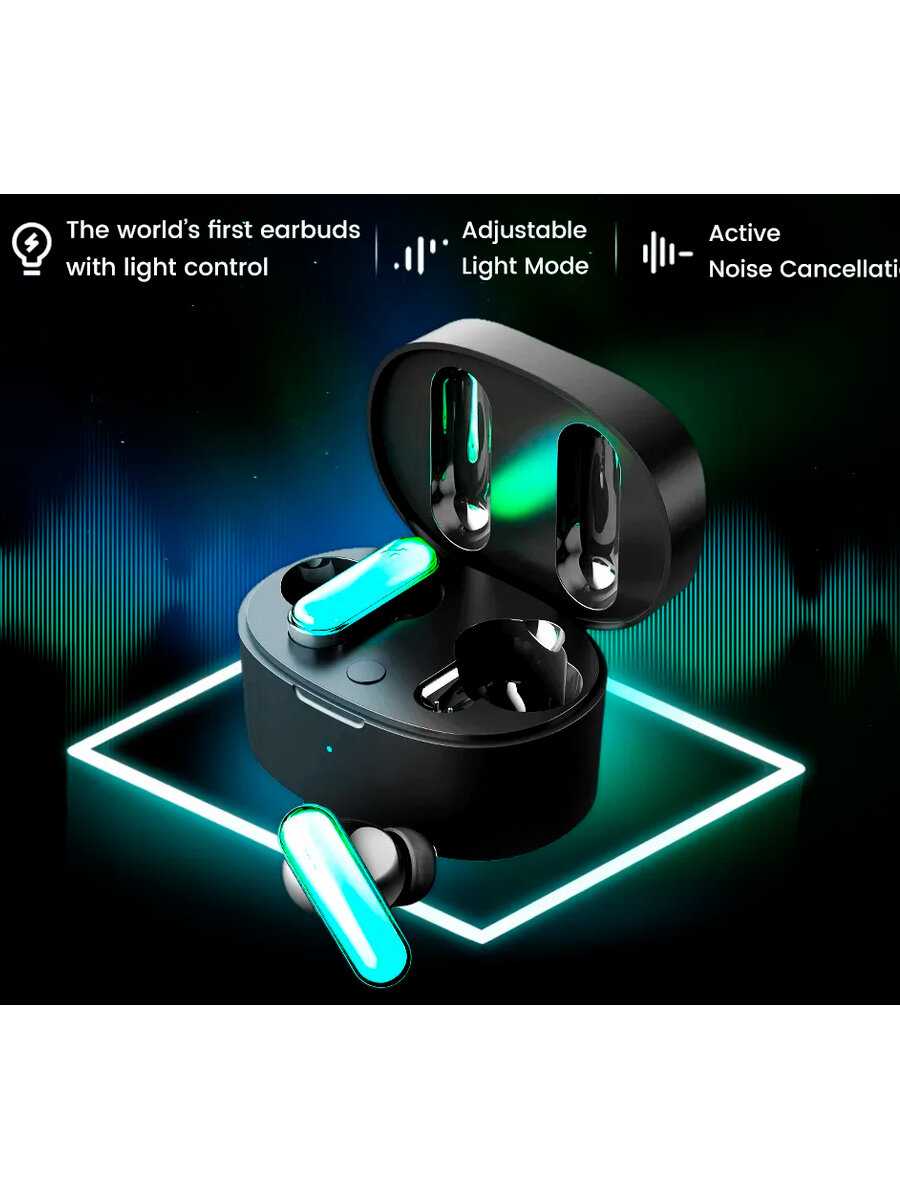 Наушники HHOGene Беспроводные наушники с настраиваемой LED панелью фотография 15