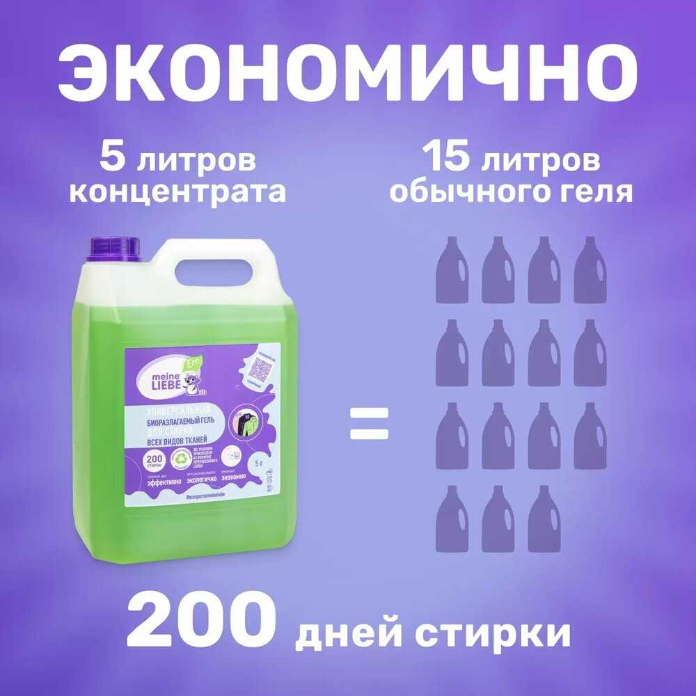 Гель для стирки MEINE LIEBE биоразлагаемый концентрат (5 л) фотография 10