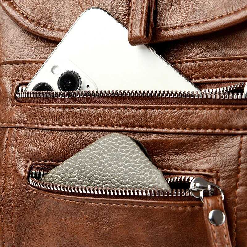 Роскошный женский кожаный рюкзак LANYIBAIGE фотография 9